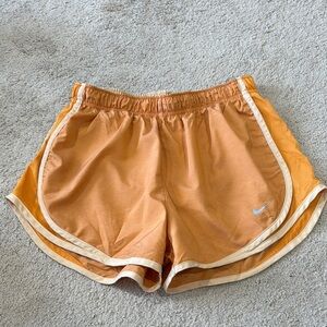 Nike Orange Athletic Shorts with White Trim